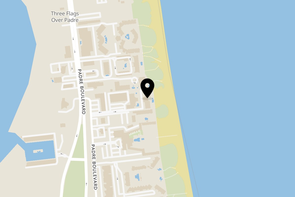 Map showing the location of Gabriella's on 700 Padre Blvd Ste G in South Padre Island